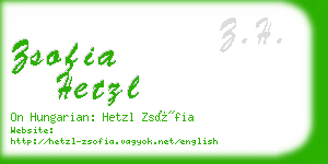 zsofia hetzl business card